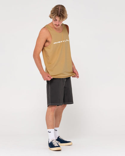 RUSTY Vital Graphic Tank - Khaki