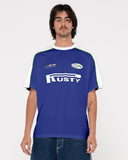 RUSTY Drogba Relaxed Fit Graphic Soccer Jersey - Royal Blue