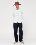 Rusty Overtone L/S Linen Shirt - Whisper White