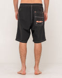 RUSTY Flip Daddy 22" Elastic Waist Boardshort - Black
