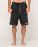 RUSTY Flip Daddy 22" Elastic Waist Boardshort - Black