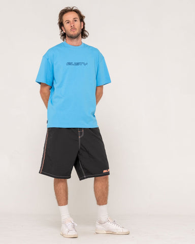 RUSTY Flip Daddy 22" Elastic Waist Boardshort - Black