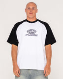 RUSTY Wagwan Raglan Graphic Tee - White
