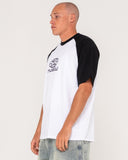 RUSTY Wagwan Raglan Graphic Tee - White