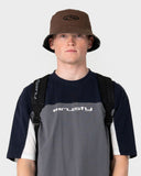 RUSTY Scream Reversible Bucket Hat -Black/Brown