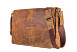 INDEPAL The Soldier 15" Leather Messenger Bag