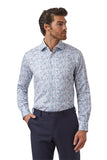 CAMBRIDGE PARKDALE FCW295 L/S Print Floral Shirt - Blue