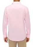 CITY CLUB FLP025 RESORT L/S Linen Shirt - Pink