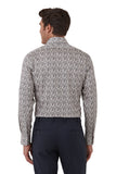 CAMBRIDGE Parkdale FCU334 L/S Floral Print Shirt - Taupe