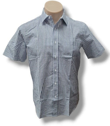 Bridgeport B2510 Short Sleeve Woven Shirt - Navy