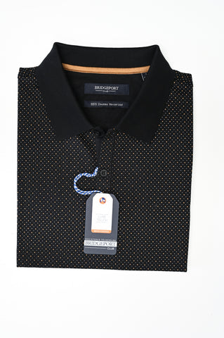 Bridgeport B2389 Double Mercerized Polo Shirt - Black