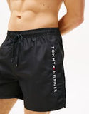 TOMMY HILFIGER UM0UM03258 Original Logo Mid Length Swim Shorts - Black