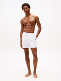 TOMMY HILFIGER UM0UM03258_YCF Original Logo Mid Length Swim Shorts - Optic White