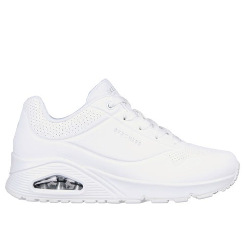 SKECHERS Uno - Stand On Air White Sneakers
