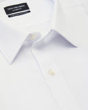 Van Heusen VCSP011I_R Textured WASH-N-WEAR SHIRT - Classic Fit White