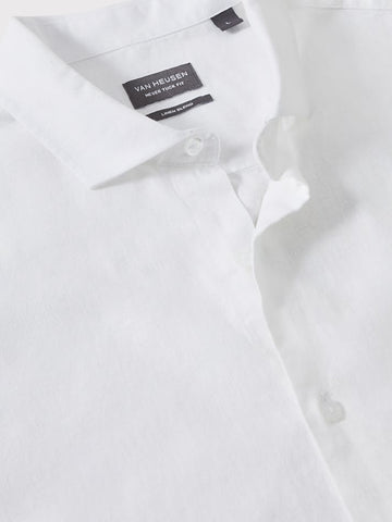 VAN HEUSEN VNS125Q_B Linen Blend Shirt - White