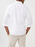 VAN HEUSEN VNS125Q_B Linen Blend Shirt - White