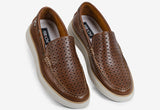 FERRACINI Valen Leather Slip On Loafer - Tan