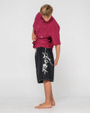 Rusty Hoodus Fixed Waist Boardshort - Black