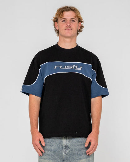 RUSTY Kinetic Short Sleeve Heavy Tee - Black