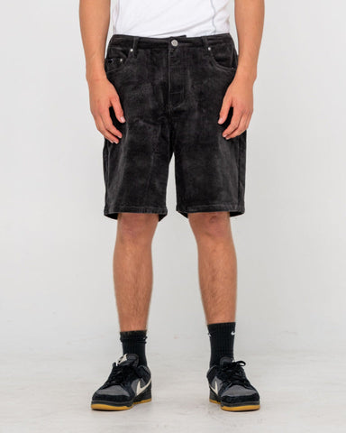 RUSTY Rifts 5 Pocket Vintage Wash Cord Short - Coal