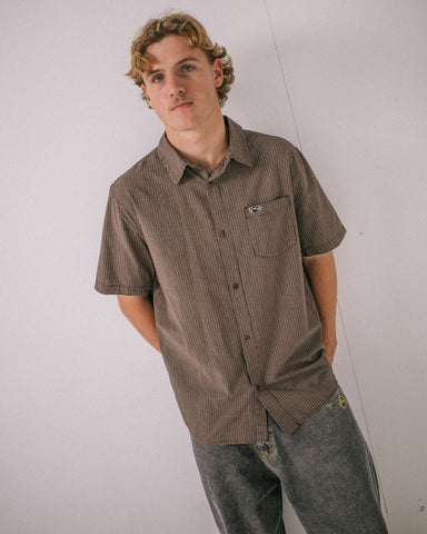 RUSTY Datsun Check S/S Shirt - Java