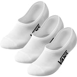 VANS Classic Super No Show Socks 3 Pack - White
