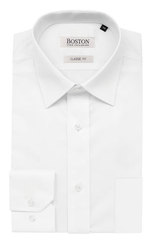 BOSTON Brooke ST5WTBB L/S Business Shirt - White