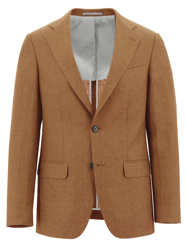 BOSTON Prato S26B804 Linen Sports Jacket - Rust