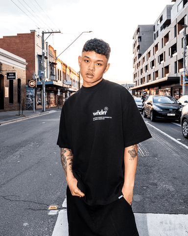 WNDRR REPRESENT HEAVY WEIGHT TEE - BLACK