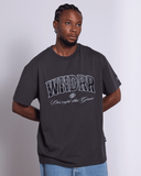 WNDRR TARGET BOX FIT TEE - FADED BLACK