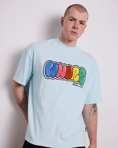 WNDRR Blissful Box Fit Tee - Baby Blue