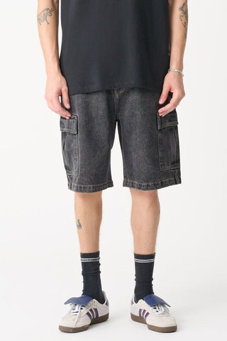 XLARGE Baggy Cargo Denim 91 Short - Washed Black