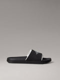 CALVIN KLEIN Logo Slides - BLACK/BRIGHT WHITE