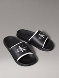 CALVIN KLEIN Logo Slides - BLACK/BRIGHT WHITE