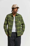 BRIXTON Bowery Heavy Weight LS Flannel - Cypress Green/Black