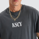 KISS CHACEY Anahem Relaxed Tee - Pigment Asphalt