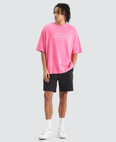 AMERICAIN Ramique Extra Oversized T-Shirt - Azalea Pink