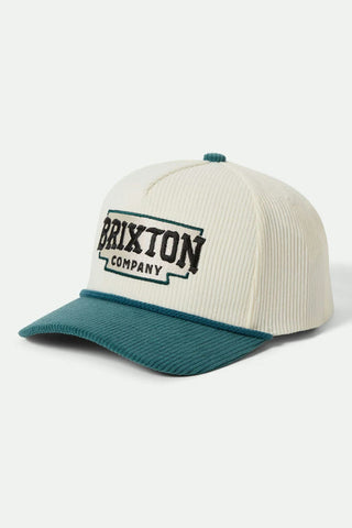 BRIXTON Pierson Netplus Snapback - Night Sage/Off White Corduroy