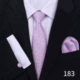 E-MALE Three Piece Tie, Hank + Cufflink Set