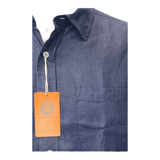 BACK BAY G660225 L/S LINEN SHIRT - Indigo