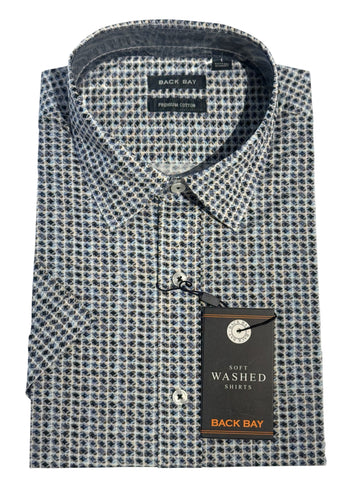 Back Bay G680217 Cotton Spandex S/S Shirt - Indigo