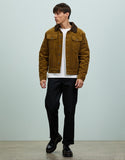 BRIXTON CABLE SHERPA LINED TRUCKER JACKET - Brass