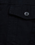 BRIXTON CABLE SHERPA LINED TRUCKER JACKET - Black