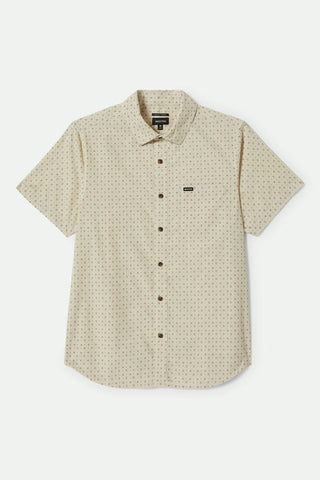 BRIXTON CHARTER PRINT S/S SHIRT- Off White/Micro Floral