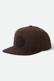 BRIXTON Oath III Snapback - Pinecone Brown/Brown Suede