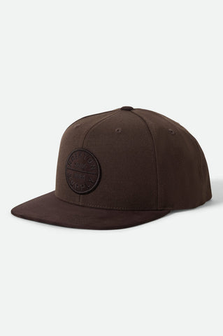 BRIXTON Oath III Snapback - Pinecone Brown/Brown Suede