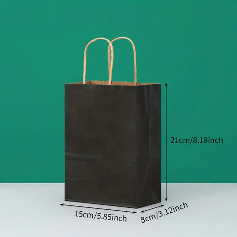 Paper Bag Medium Black 21cm/15cm/8cm
