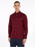 TOMMY HILFIGER MW0MW36824 VLP Flex Brushed Solid Rf Shirt - Deep Rouge