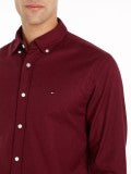 TOMMY HILFIGER MW0MW36824 VLP Flex Brushed Solid Rf Shirt - Deep Rouge